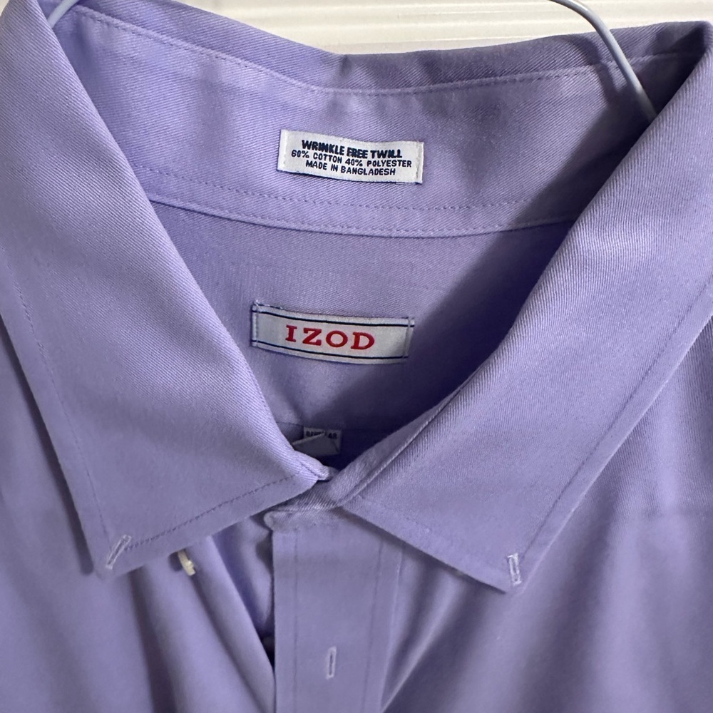 Izod Regular Fit Button Down Shirt 17 35/36 - Picture 2 of 10